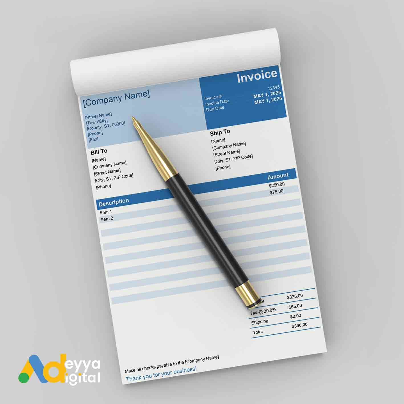 Professional Invoice Book Printing