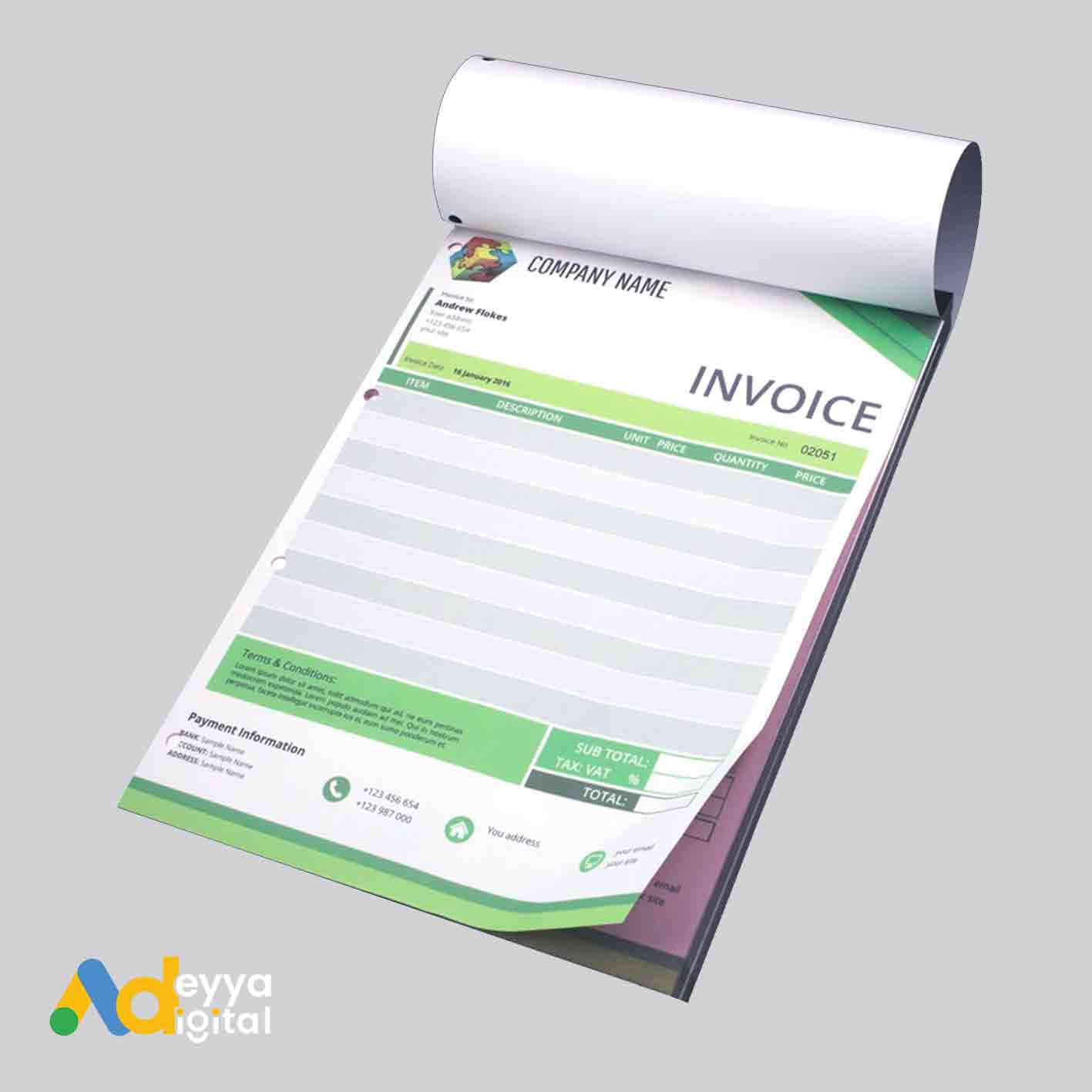 Professional Invoice Book Printing