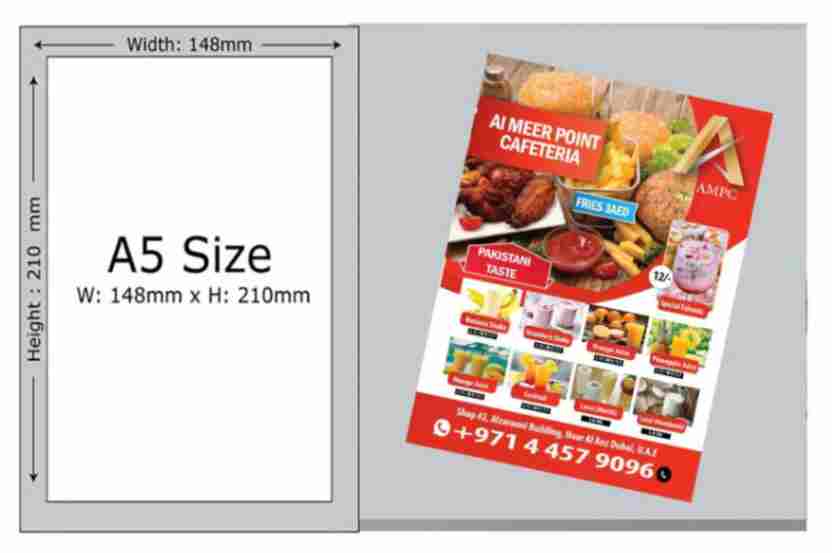 High-quality A5 flyers printing services in Dubai for events, promotions, and marketing campaigns