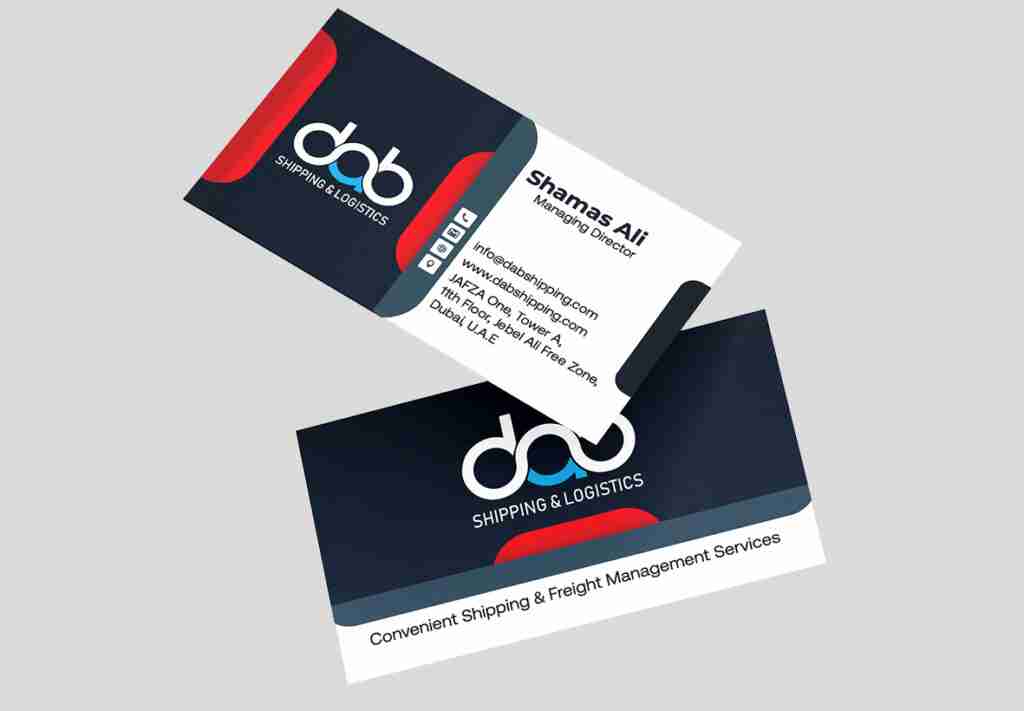 Dubai's premium business card printing services, offering matt laminated 350 GSM cards with a luxurious finish