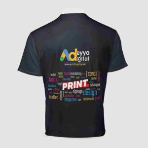 Personalized t-shirts with photos, logos, and text printed in Dubai