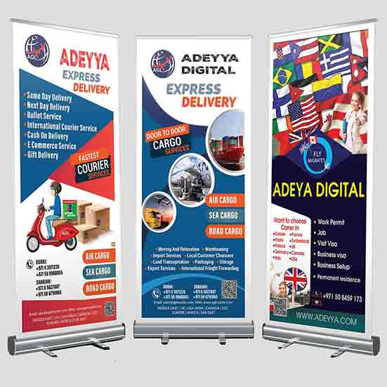 Roll Up Stand & Roll Up banner printing in Dubai
